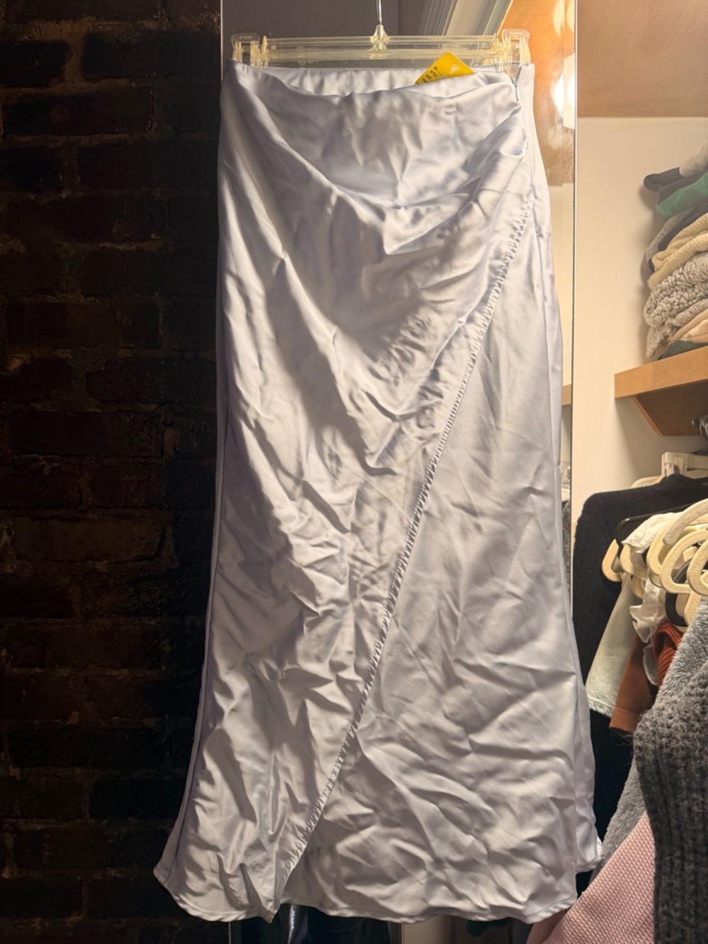 Satin Lavender Midi Skirt - Elegant Women’s Skirt